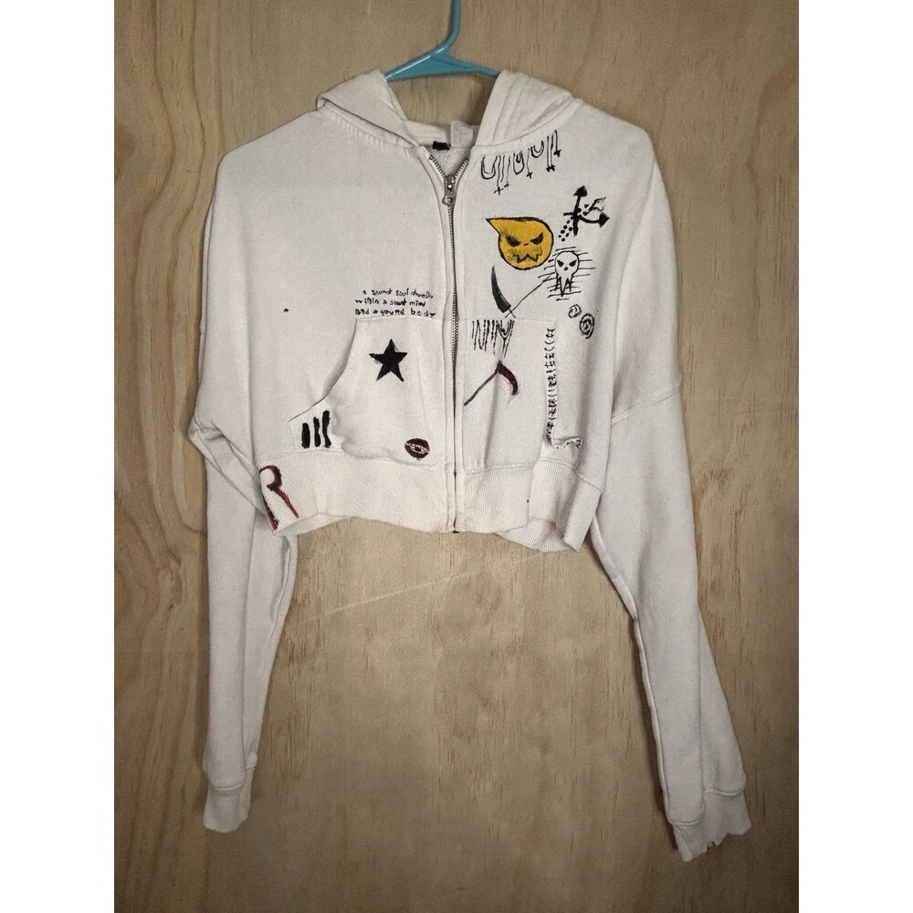 Soul Eat Crop Top Sweatshirt Women’s Crescent Moon Medium